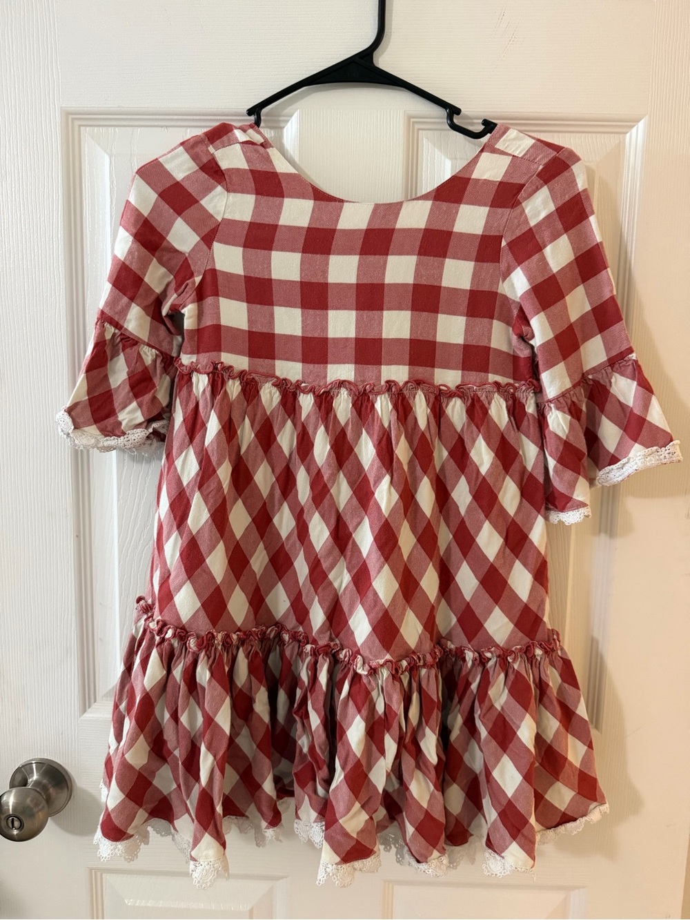 Matilda Jane Red and White Gingham Tiered Dress